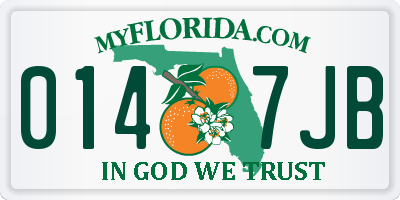 FL license plate 0147JB