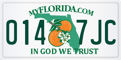 FL license plate 0147JC
