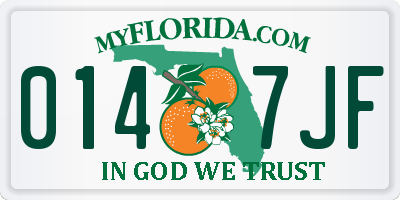 FL license plate 0147JF