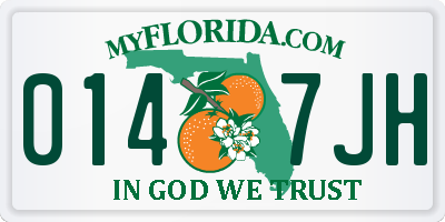 FL license plate 0147JH