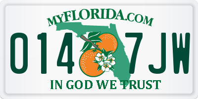 FL license plate 0147JW