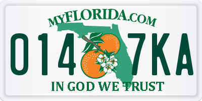 FL license plate 0147KA