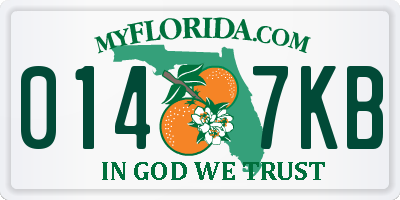 FL license plate 0147KB