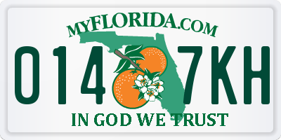 FL license plate 0147KH