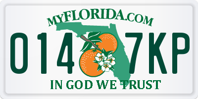 FL license plate 0147KP