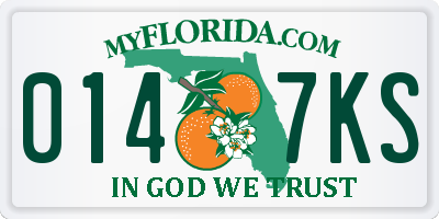 FL license plate 0147KS
