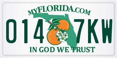 FL license plate 0147KW