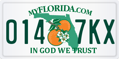 FL license plate 0147KX