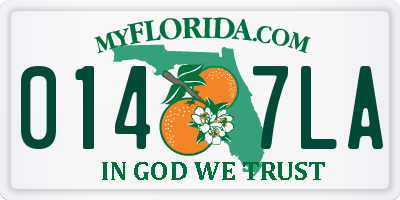 FL license plate 0147LA