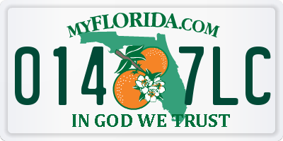 FL license plate 0147LC