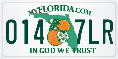 FL license plate 0147LR
