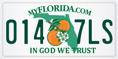 FL license plate 0147LS