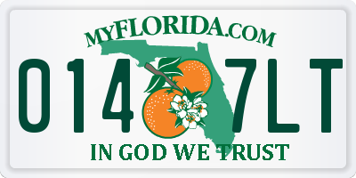 FL license plate 0147LT