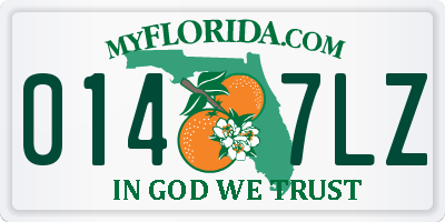 FL license plate 0147LZ