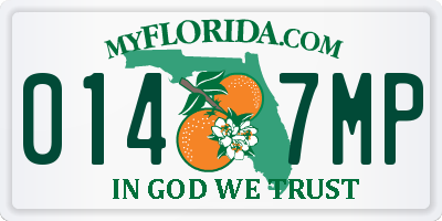 FL license plate 0147MP