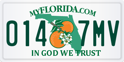 FL license plate 0147MV