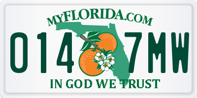 FL license plate 0147MW