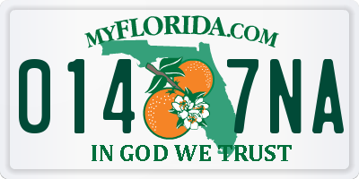 FL license plate 0147NA