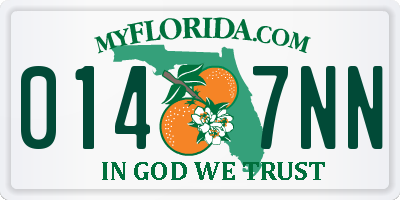 FL license plate 0147NN