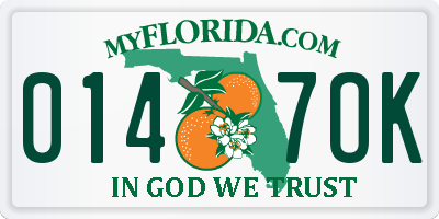 FL license plate 0147OK