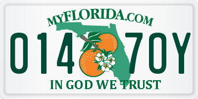 FL license plate 0147OY