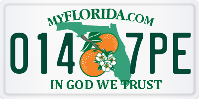 FL license plate 0147PE