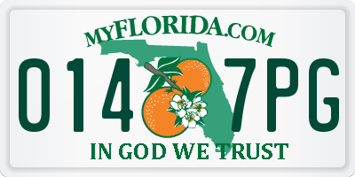 FL license plate 0147PG