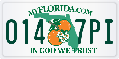 FL license plate 0147PI