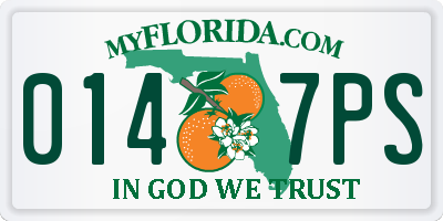 FL license plate 0147PS