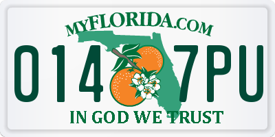 FL license plate 0147PU