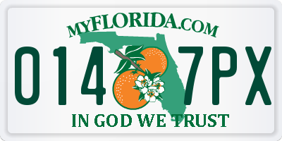 FL license plate 0147PX