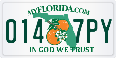 FL license plate 0147PY