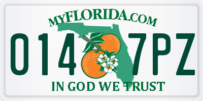 FL license plate 0147PZ