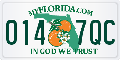 FL license plate 0147QC