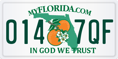 FL license plate 0147QF
