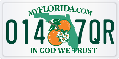 FL license plate 0147QR