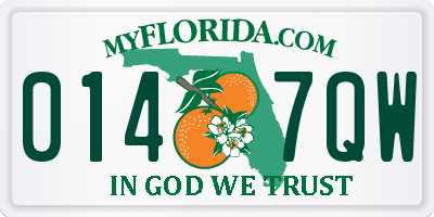 FL license plate 0147QW