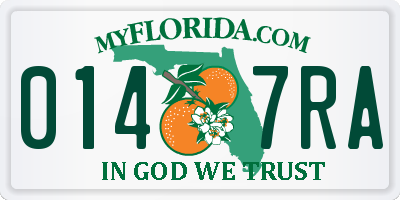 FL license plate 0147RA