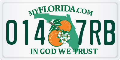 FL license plate 0147RB