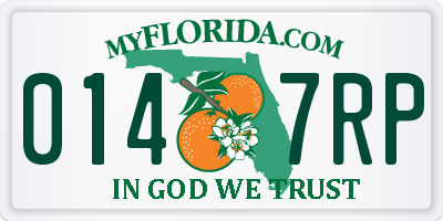 FL license plate 0147RP