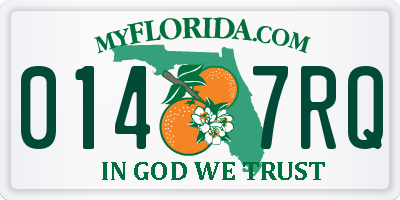 FL license plate 0147RQ