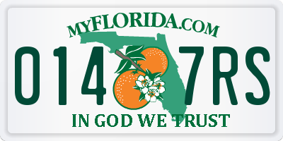 FL license plate 0147RS