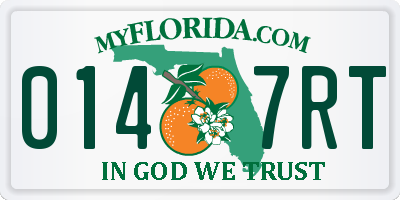 FL license plate 0147RT