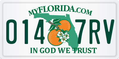 FL license plate 0147RV