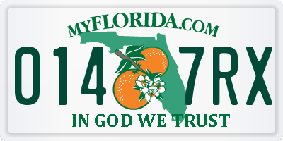 FL license plate 0147RX
