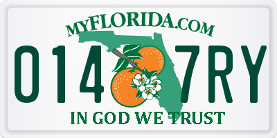 FL license plate 0147RY
