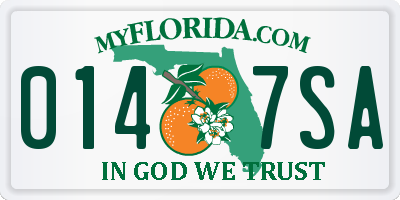 FL license plate 0147SA
