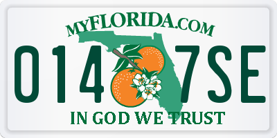 FL license plate 0147SE