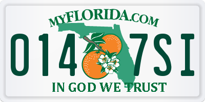 FL license plate 0147SI