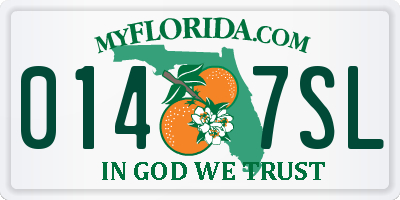FL license plate 0147SL